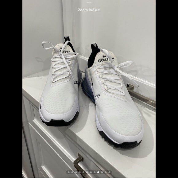 NEW NIKE Air MAX 270 G, Unisex Adult Golf Shoe 11.5 White